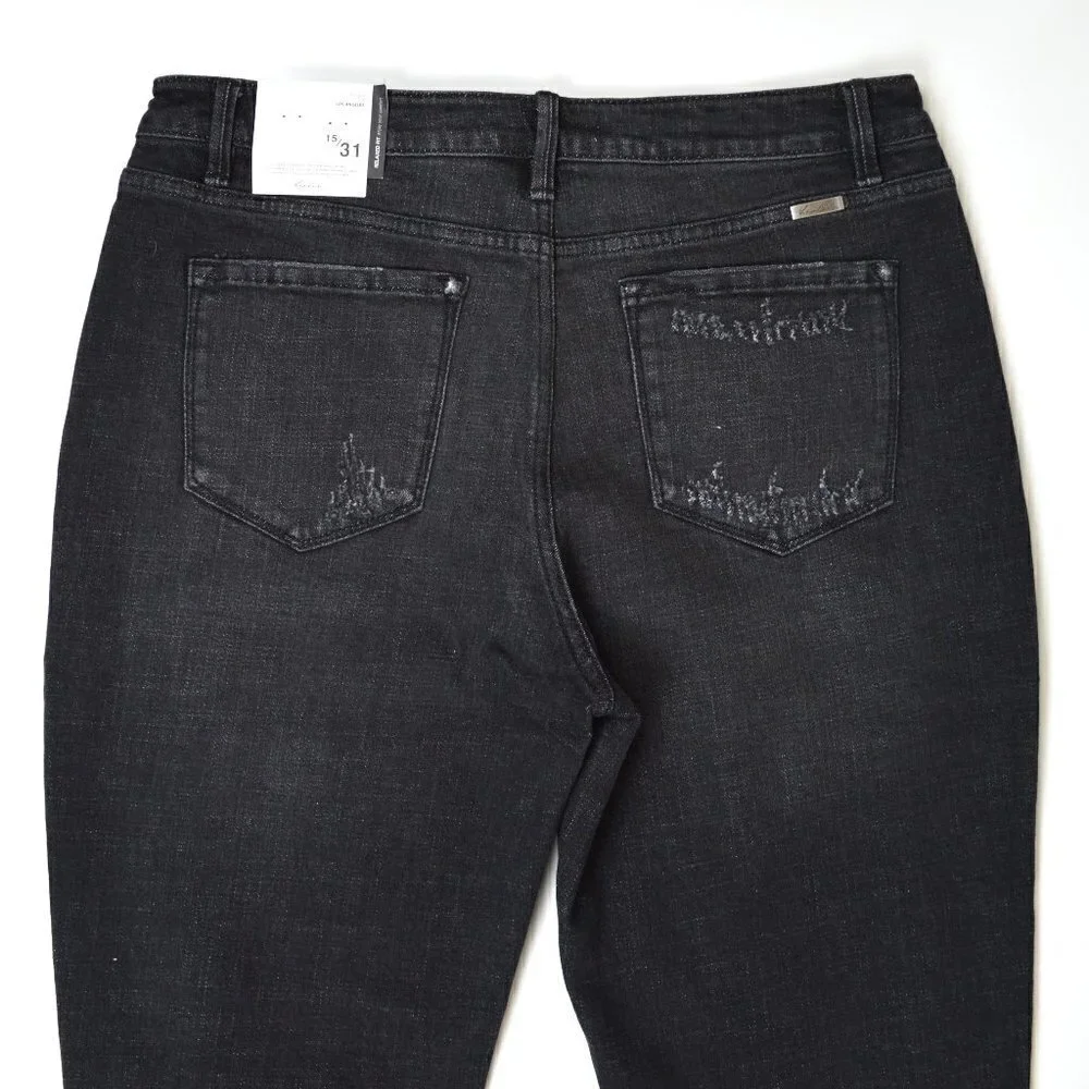Kancan Milana High Rise Mom Jeans Black NEW 15/31 - Picture 3 of 7